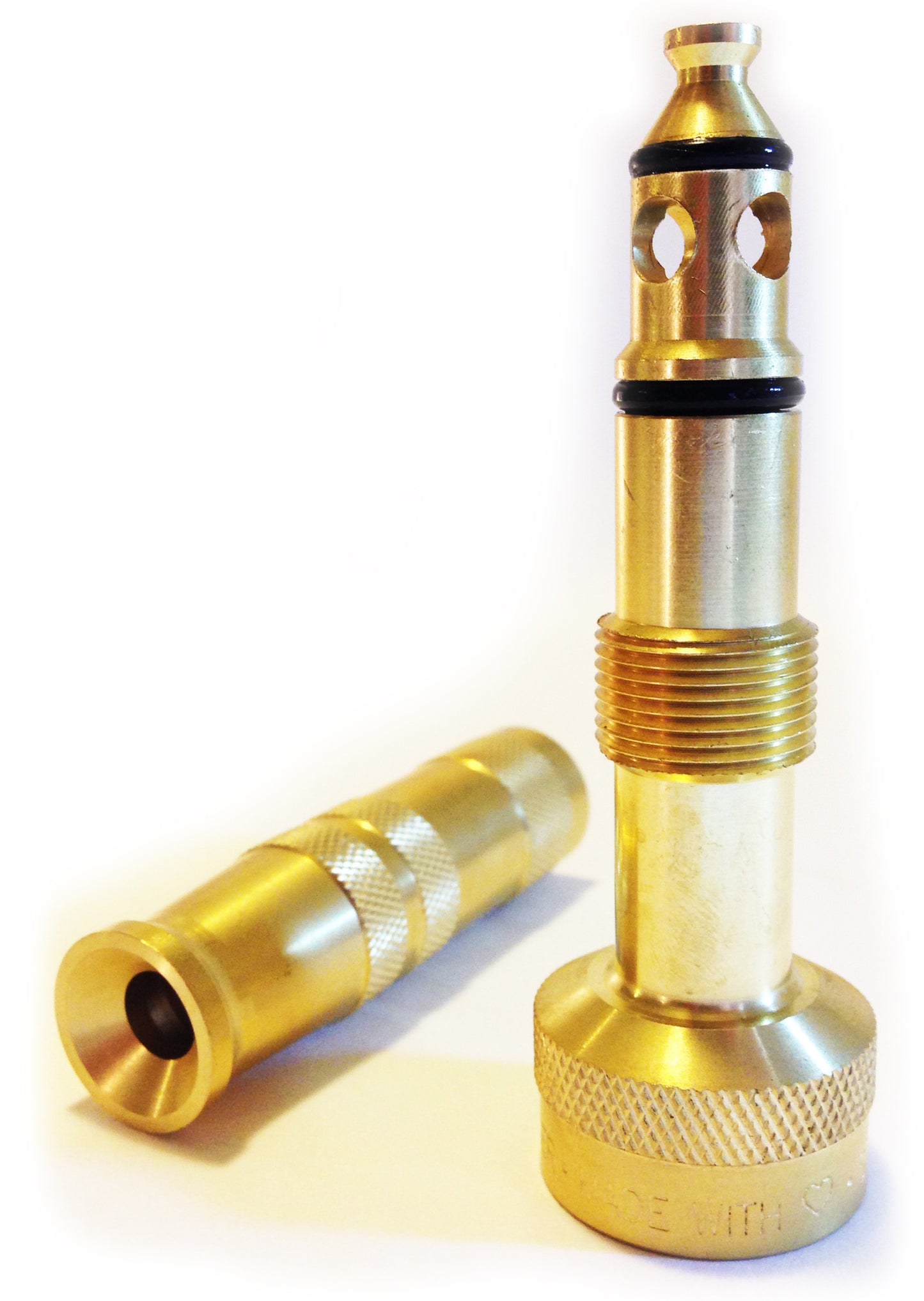 Hose Nozzle High Pressure - Lead-Free Brass for Car or Garden - Best Hose Nozzle - Solid Brass Fittings - 2 Nozzle Set - Lifetime Guarantee - Adjustable Water Sprayer From Spray to Jet - Heavy Duty - Fits Standard Hoses - With Gardening Secret E-book