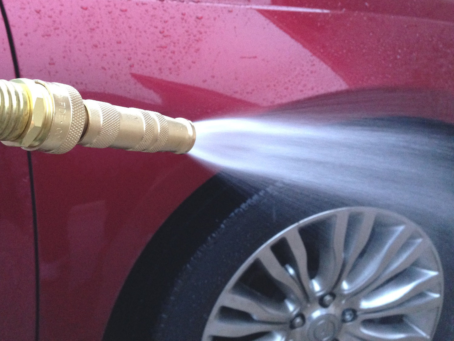 Hose Nozzle High Pressure - Lead-Free Brass for Car or Garden - Best Hose Nozzle - Solid Brass Fittings - 2 Nozzle Set - Lifetime Guarantee - Adjustable Water Sprayer From Spray to Jet - Heavy Duty - Fits Standard Hoses - With Gardening Secret E-book