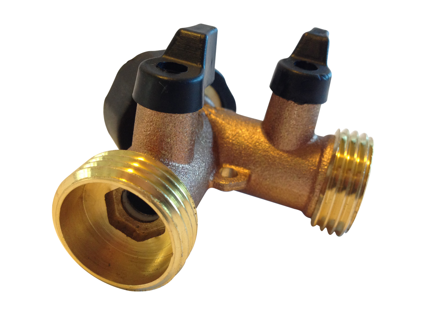 The World’s Best 2-Way Garden Hose Y Connector with Shut-Off Valves