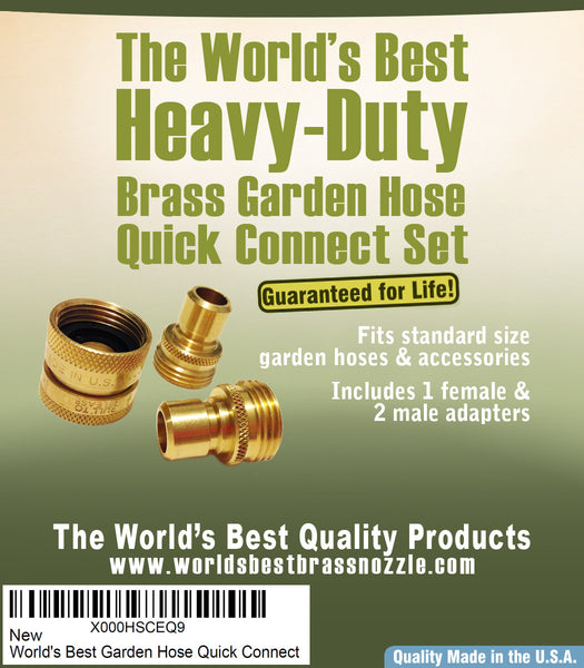 Garden Hose QuickConnect That Doesn't Leak and Is Guaranteed for Life! World's Best Brass