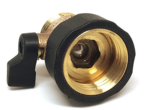 The World’s Best Water Shut Off Valve – Garden Hose Ball Valve Connector – Adjustable Shut Off, High Flow, Leak-Proof – Heavy Duty Solid Brass