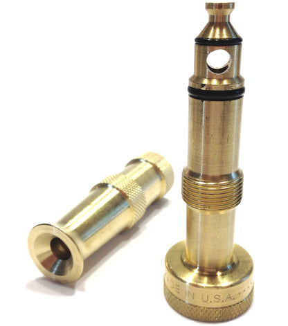 Hose Nozzle High Pressure for Car or Garden - Best Hose Nozzle Made in USA - Solid Brass Fittings - 2 Nozzle Set - Lifetime Guarantee - Adjustable Water Sprayer From Spray to Jet - Heavy Duty - Fits Standard Hoses - With Gardening Secret E-book