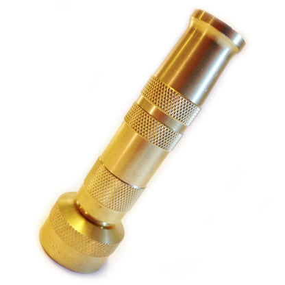 Hose Nozzle High Pressure - Lead-Free Brass for Car or Garden - Best Hose Nozzle - Solid Brass Fittings - Lifetime Guarantee - Adjustable Water Sprayer From Spray to Jet - Heavy Duty - Fits Standard Hoses - With Gardening Secret E-book - Single Pack