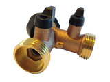 The World’s Best 2-Way Garden Hose Y Connector with Shut-Off Valves