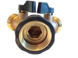 The World’s Best 2-Way Garden Hose Y Connector with Shut-Off Valves