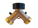 The World’s Best 2-Way Garden Hose Y Connector with Shut-Off Valves