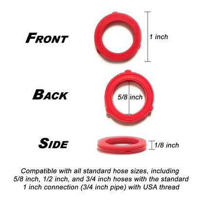 Easy To Spot Red Hose Washers by DieHard Nozzles and Garden Tools 12 Pack