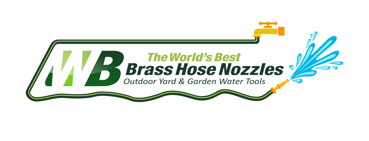 Hose Nozzle High Pressure - Lead-Free Brass for Car or Garden - Best Hose Nozzle - Solid Brass Fittings - Lifetime Guarantee - Adjustable Water Sprayer From Spray to Jet - Heavy Duty - Fits Standard Hoses - With Gardening Secret E-book - Single Pack